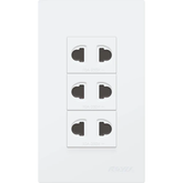 Royu  WD115 3-Gang Universal Outlet Set 15A (Wide) | Royu by KHM Megatools Corp.